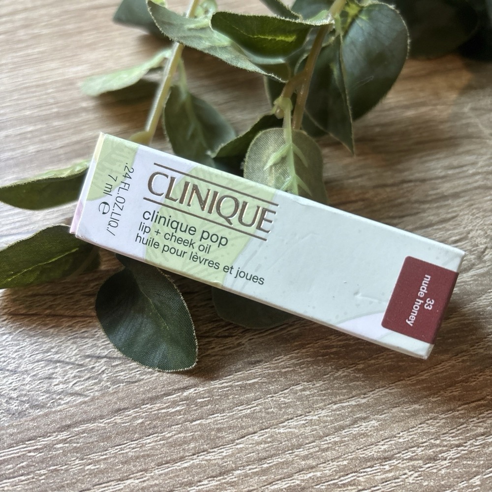 CLINIQUE Pop Lip + Cheek Oil: 33 NUDE HONEY .24fl oz/7ml New In Box